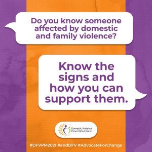 DVPM social tile: know the signs