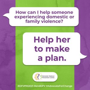 DVPM social tile: help her make a plan