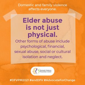 DVPM social tile: elder abuse