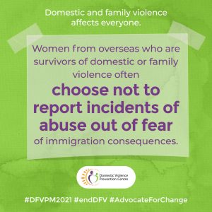 DVPM social tile: women from overseas
