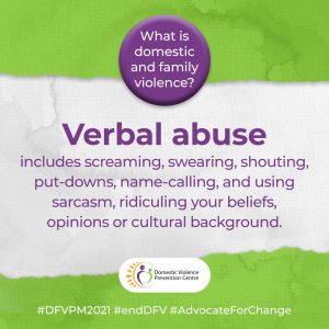 DVPM social tile: verbal abuse