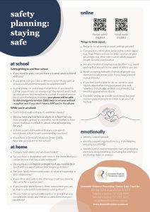 Safety planning - staying safe - info flyer for children